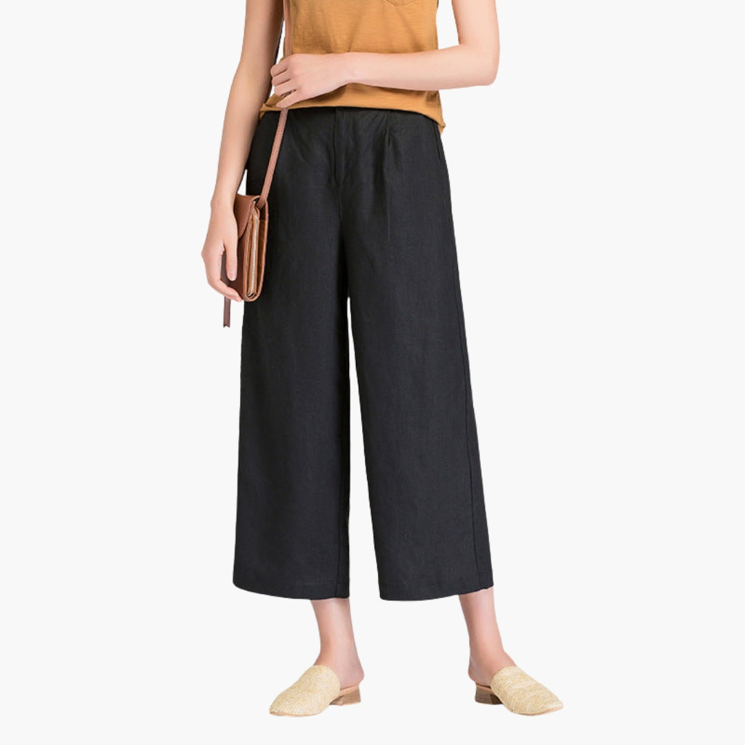 Palora | Pantaloni Cropped a Gamba Larga da Donna 2