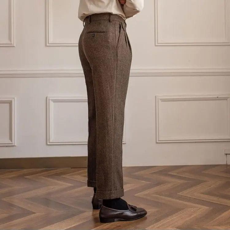 Pantaloni Dritti in Lana per Uomini | Nivaro