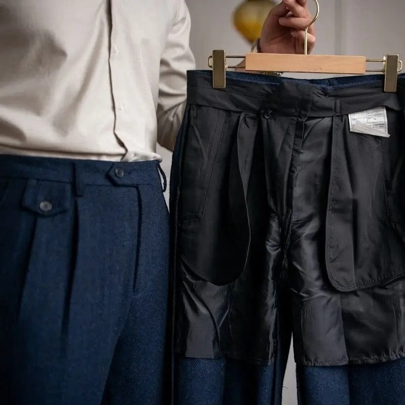 Pantaloni Dritti in Lana per Uomini | Nivaro
