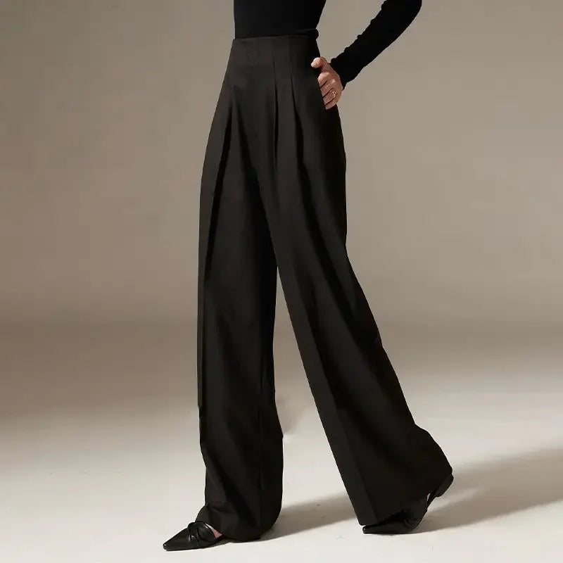Pantaloni Donna a Vita Alta Gamba Larga | Francesca
