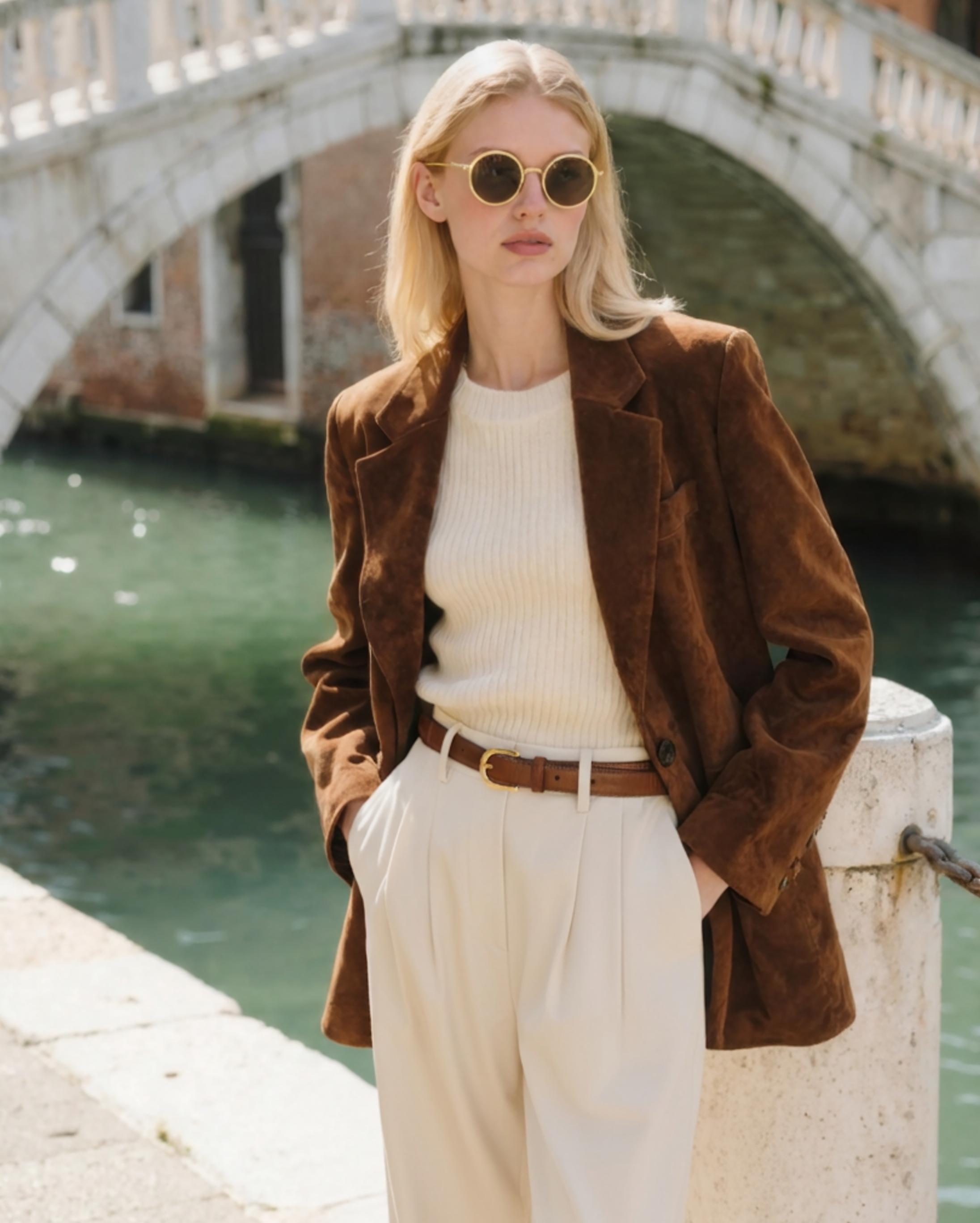 Pantaloni a Vita Alta a Gamba Larga da Donna | Olivia