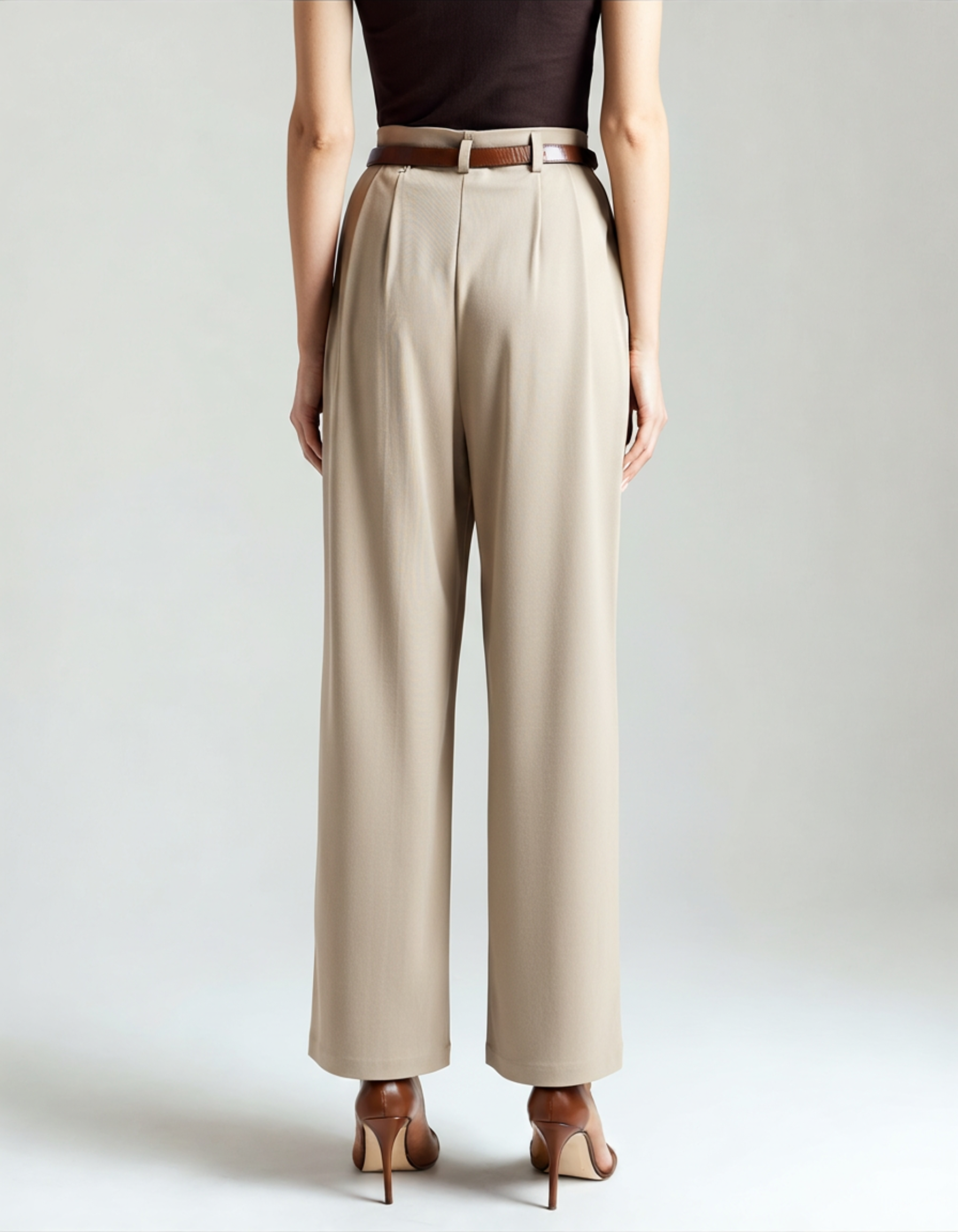 Pantaloni a Vita Alta a Gamba Larga da Donna | Olivia