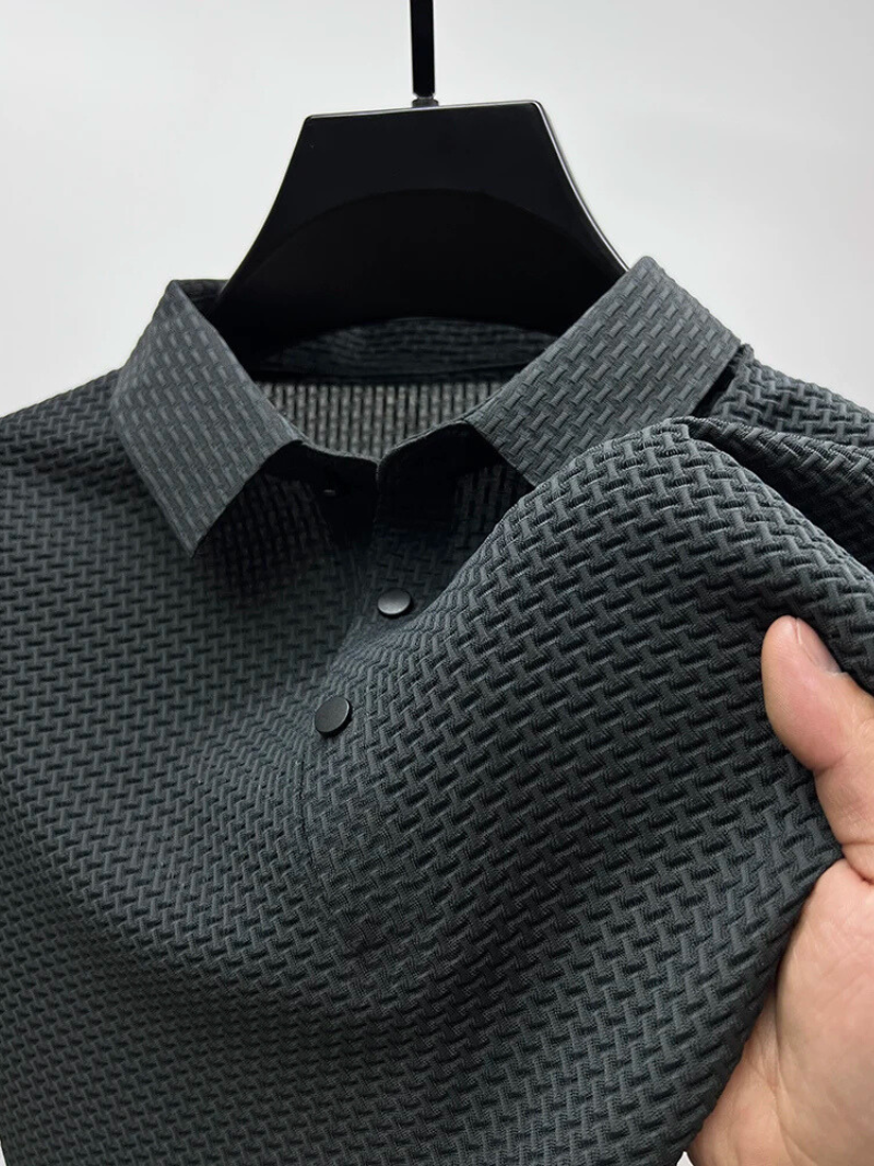 Polo a Maglia Testurizzata da Uomo | Marco Grigio