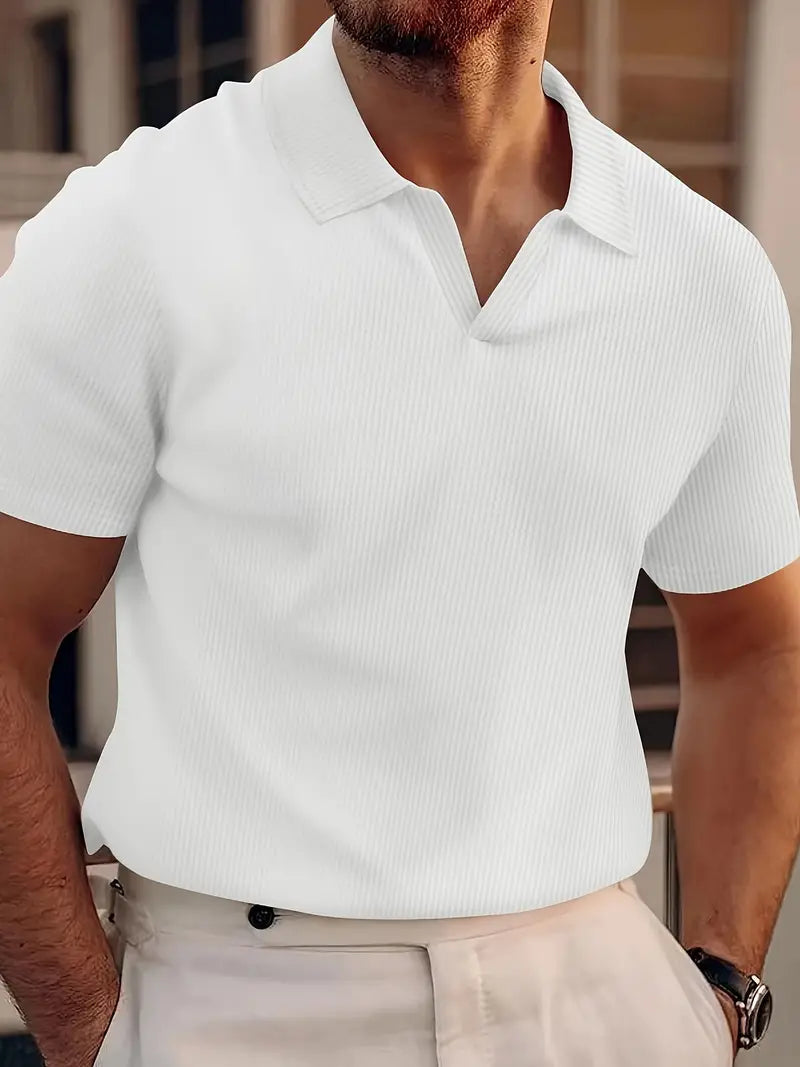 Polo a Maniche Corte in Maglia da Uomo | Peter Bianco