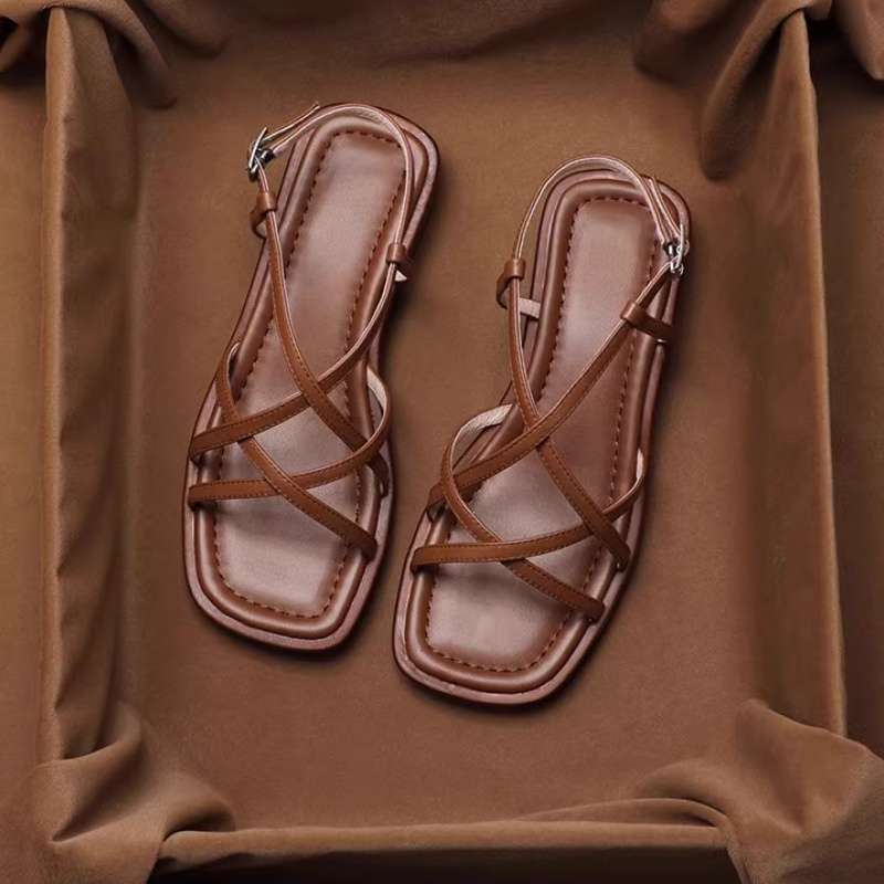 Sandova | Sandali Donna Piatti con Cinturini in Pelle Cavigl 8