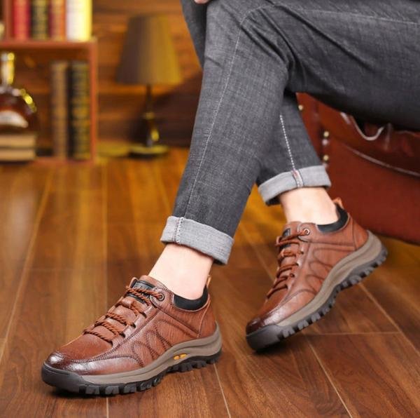 Scarpe Casual da Uomo in Pelle con Suola Antiscivolo | Euclid