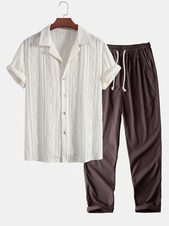 Set di Camicia e Pantaloni in Lino per Uomini | Trivon