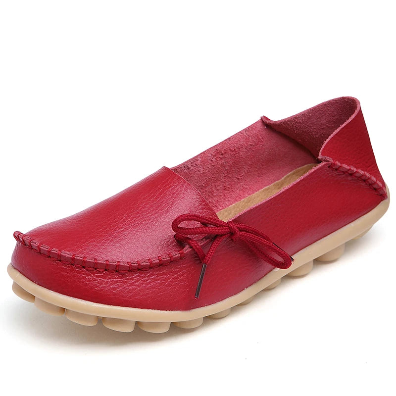 Sloane | Mocassini Donna in Pelle Argento con Fiocco 14