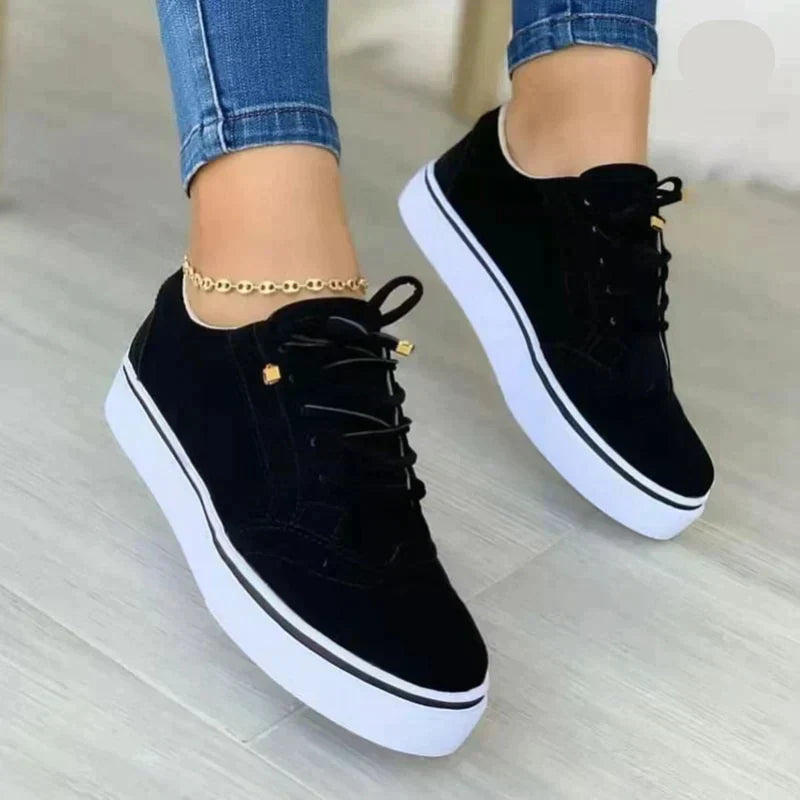 Sneakers Casual con Suola Spessa per Donna | Valene Nero 42