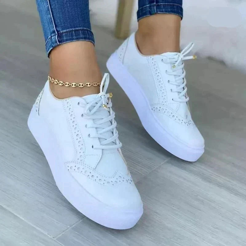 Sneakers Casual con Suola Spessa per Donna | Valene Bianco
