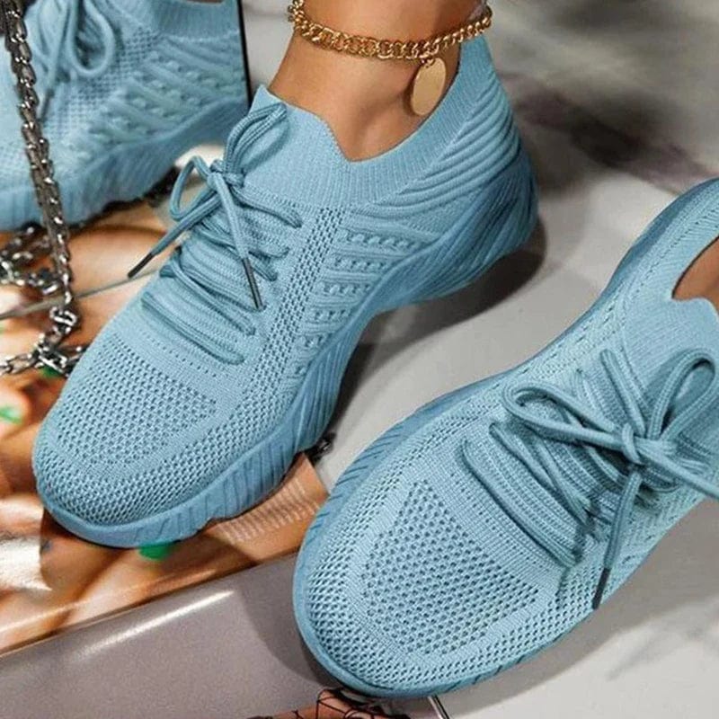 Sneakers in Maglia con Lacci da Donna | Aria