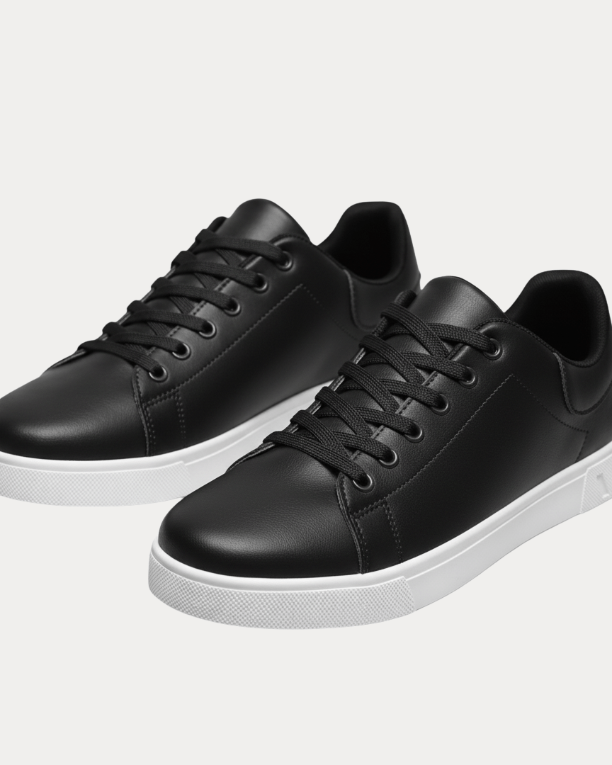 Sneavo | Sneakers Uomo Basse in Ecopelle con Lacci Suola Bianca 3