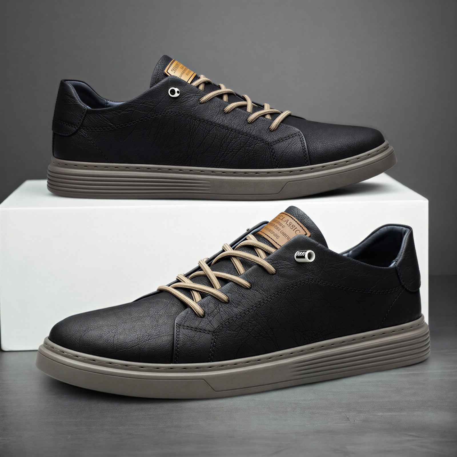 Soleo | Sneakers Casual In Pelle Low-Top Nero