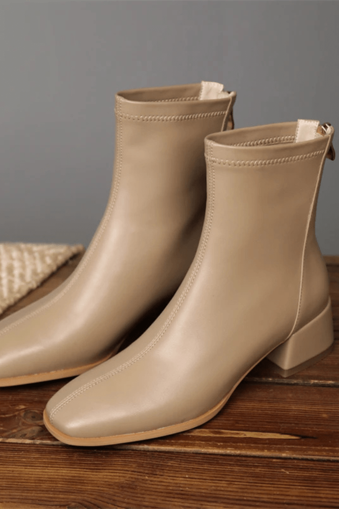 Stivaletti Donna in Pelle con Tacco Basso | Caterina