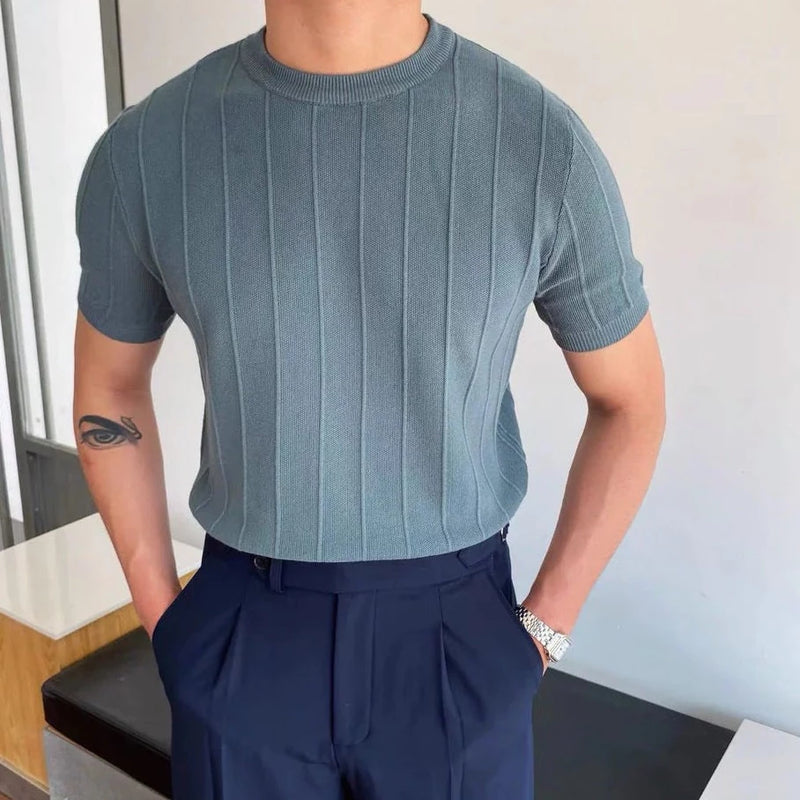 T-Shirt Uomo Cotone Classica | Rylith Blu