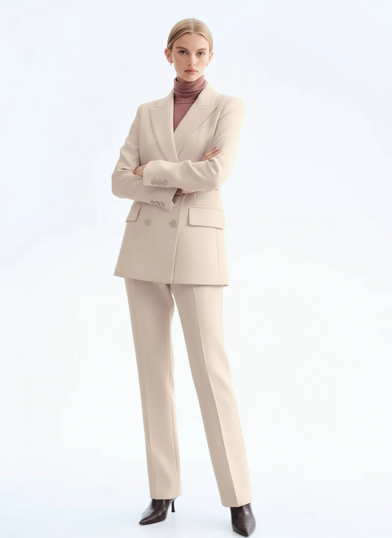 Completo Donna Elegante con Blazer Doppiopetto e Pantaloni | Aurora