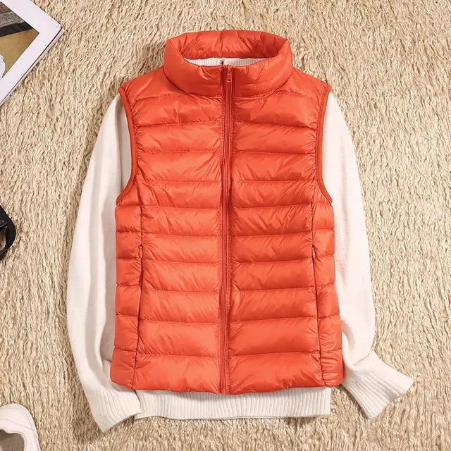 Virel | Gilet Puffer Donna Trapuntato Con Zip Collo Alto 7