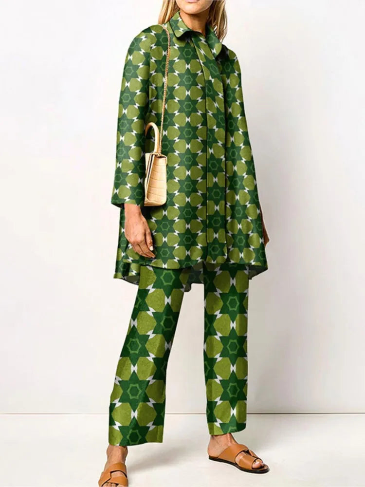 Zavira | Maglia Autunnale con Struttura Vintage Verde