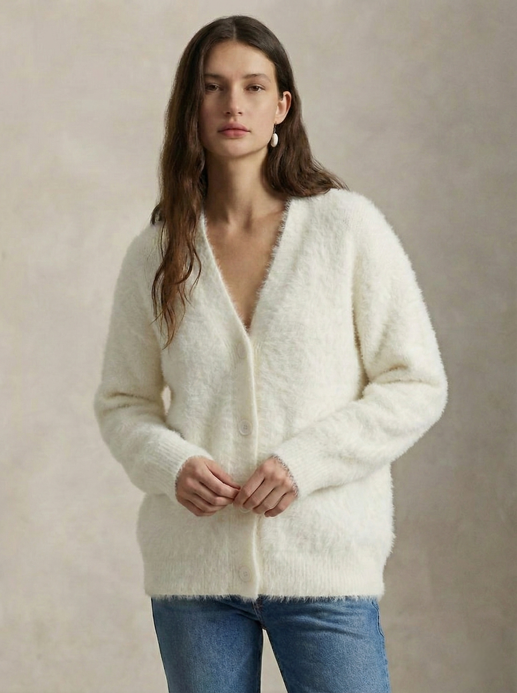 Zelvani | Cardigan Morbido In Finto Cashmere