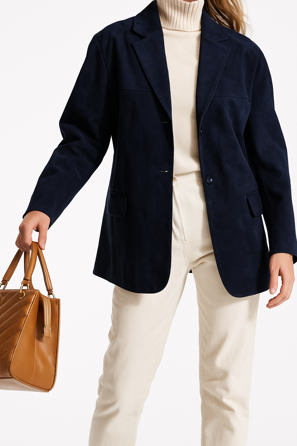 Amara | Blazer In Pelle Scamosciata Ampia