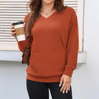 Camisola Casual Feminina com Bolso Frontal