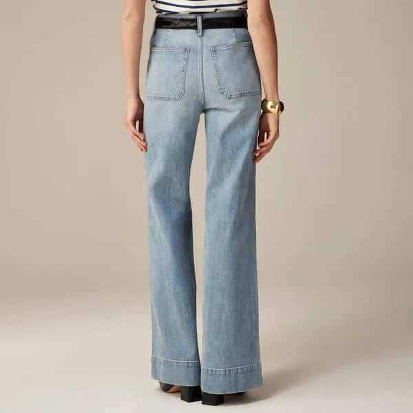 Women's Wide Leg High Rise Casual Jeans