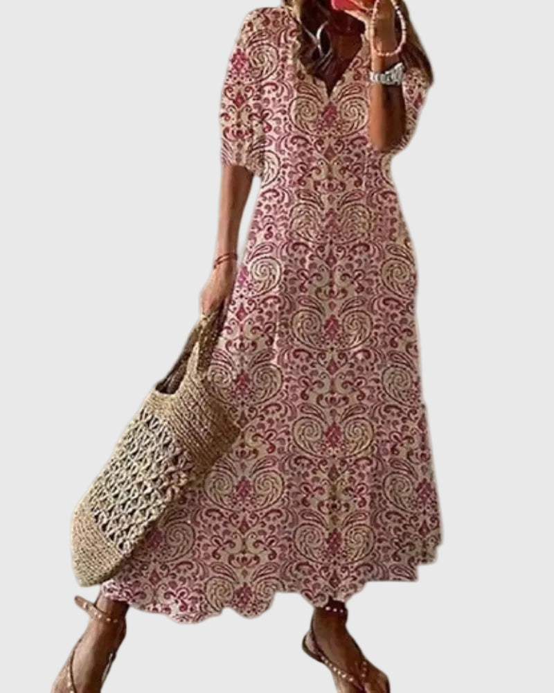 Women's Boho Flowy Maxi Dress for Summer