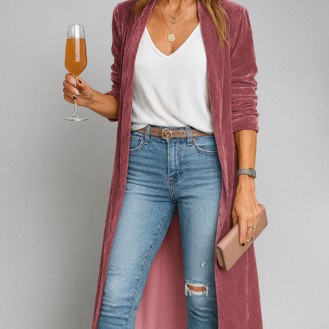 Cardigan da donna a maniche lunghe con apertura frontale per autunno e inverno