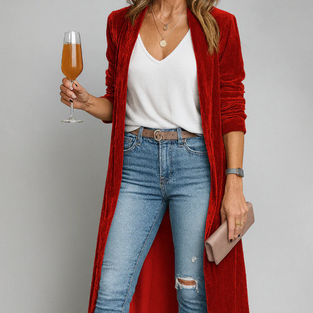 Cardigan da donna a maniche lunghe con apertura frontale per autunno e inverno