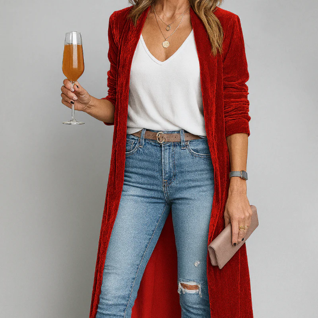 Cardigan da donna a maniche lunghe con apertura frontale per autunno e inverno