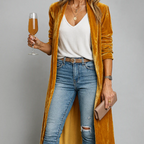 Cardigan da donna a maniche lunghe con apertura frontale per autunno e inverno