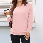 Camisola Casual Feminina com Bolso Frontal
