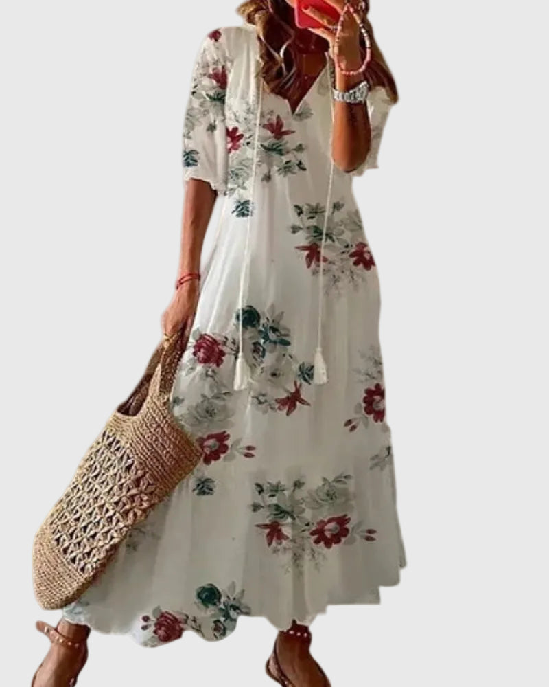 Women's Boho Flowy Maxi Dress for Summer