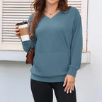Camisola Casual Feminina com Bolso Frontal