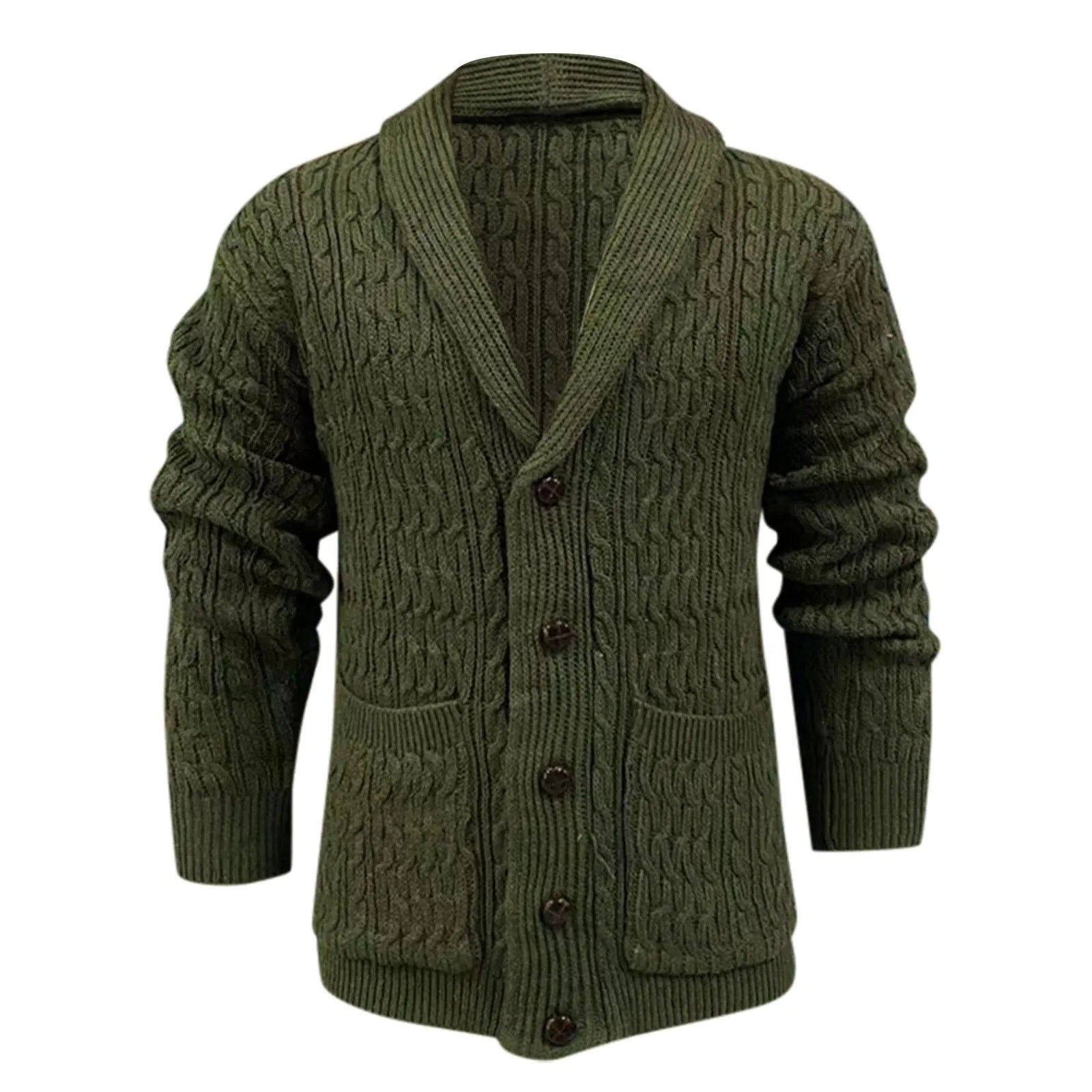 Herre afslappet oversized knapcardigan til efterår og vinter
