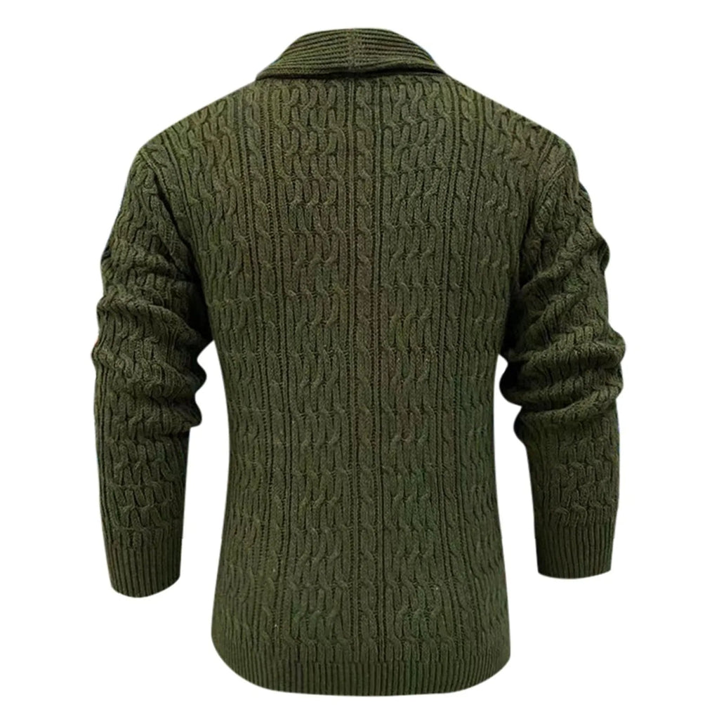 Herre afslappet oversized knapcardigan til efterår og vinter
