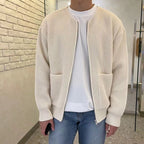 Cardigan da uomo in maglia per stratificazione quotidiana