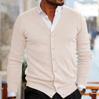 Cardigan da uomo con scollo a V e bottoni, per un look casual e raffinato