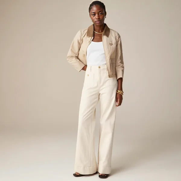 Women's Wide Leg High Rise Casual Jeans
