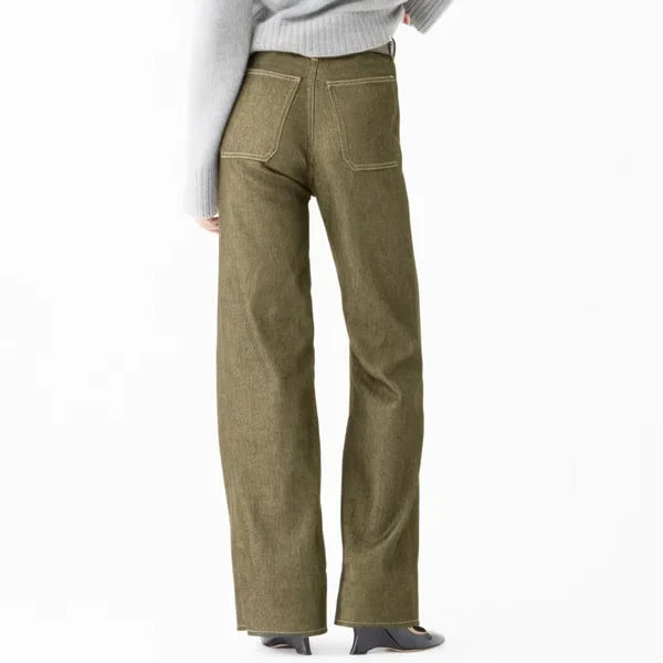 Women's Wide Leg High Rise Casual Jeans