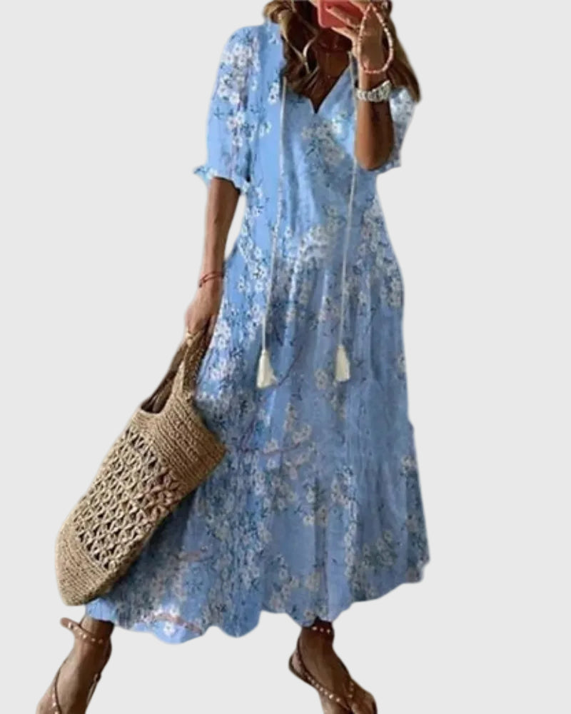Women's Boho Flowy Maxi Dress for Summer