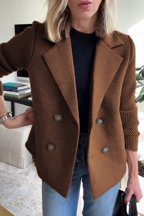 Allegra | Cappotto Invernale Lungo con Dettagli Marrone scuro