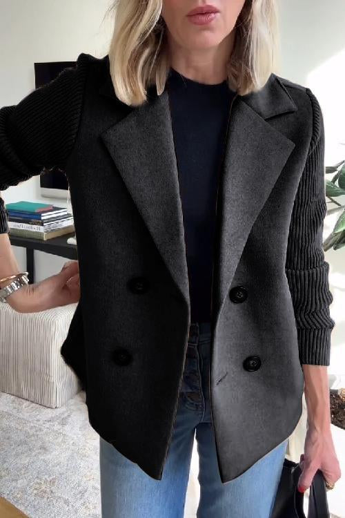 Allegra | Cappotto Invernale Lungo con Dettagli Nero