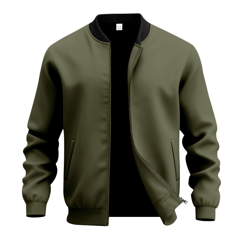 Allegra | Uomo Giacca Bomber Invernale con Zip Verde