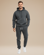 Alzara | Completo Sportivo Felpa Con Cappuccio E Jogger Grigio scuro