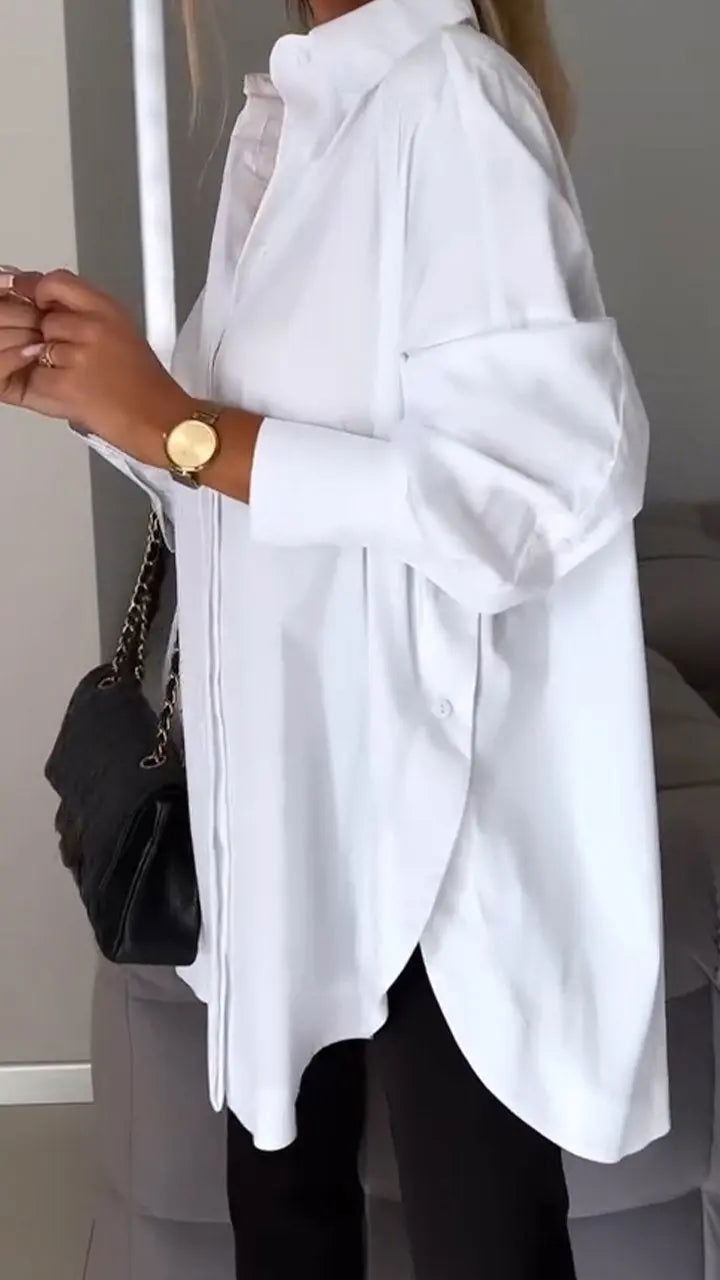 Amira | Camicia Invernale Maniche Lunghe Risvolto