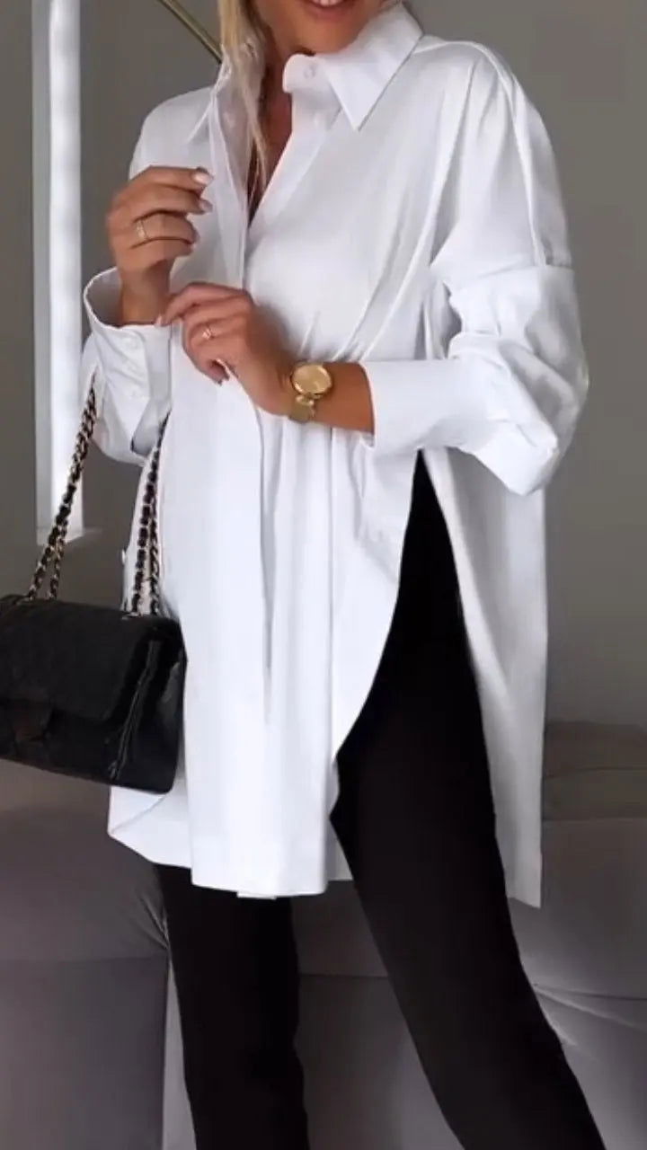 Amira | Camicia Invernale Maniche Lunghe Risvolto