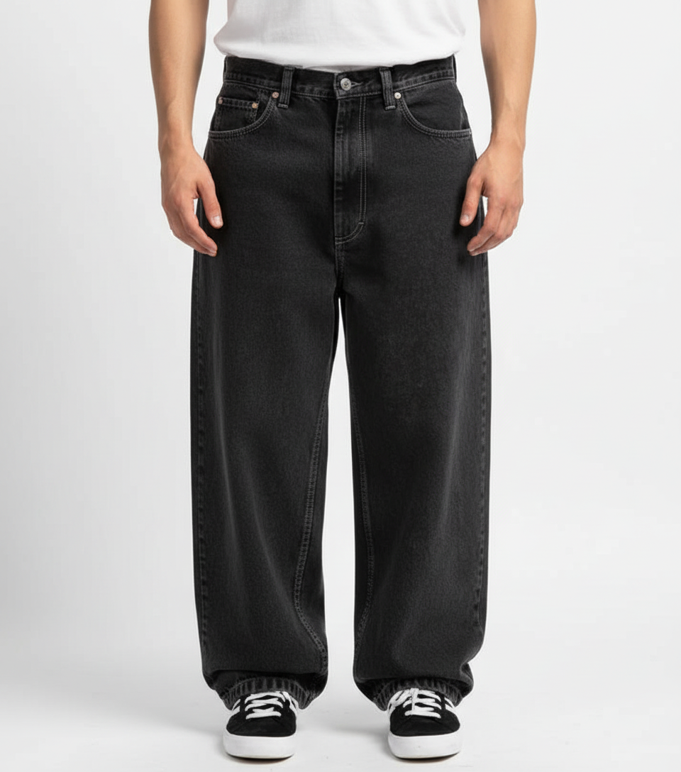 Jeans da uomo a vestibilità comoda stile skate quotidiano