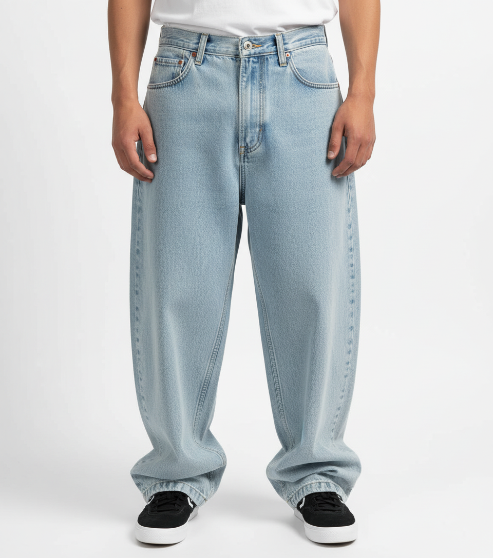 Jeans da uomo a vestibilità comoda stile skate quotidiano