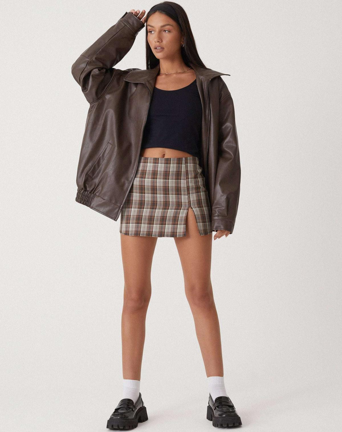 Bianca | Donna Giacca Bomber Ecopelle Oversize Zip 2